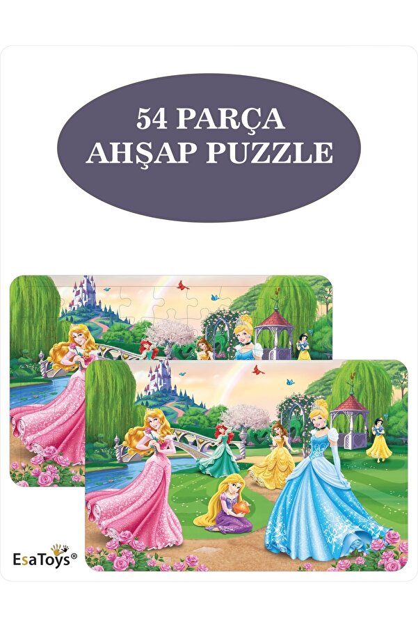 esatoys Ahşap 54 Parça Çocuk Puzzle