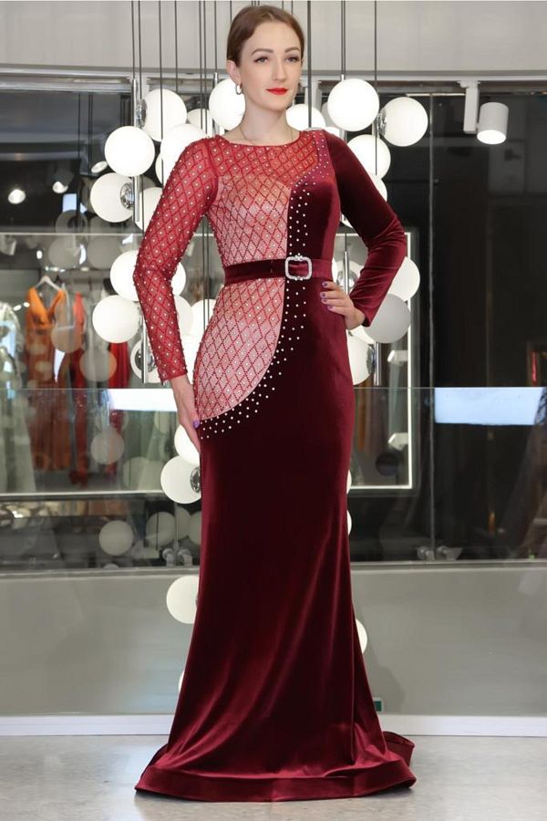 NEW ROB R Evening Prom Dress Burgundy Maxi Trendyol