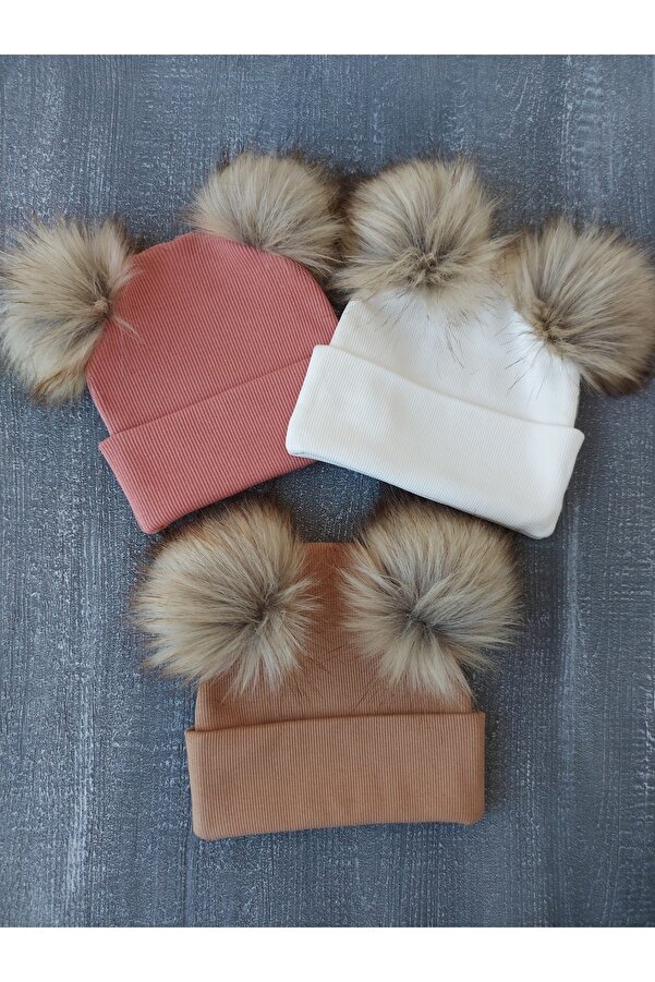 pempem bandana 3'lü Kız Bebek Kaşkorse Bere