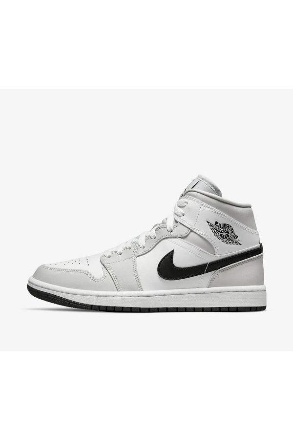 Nike-Air Jordan 1 Mid "light Smoke Grey" (w) Women's Sneakers 1