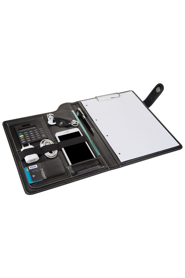 2K-A4 Artificial Leather Phone Curve Model Secretary Block Tray with Calculator (100 Sheets) 1