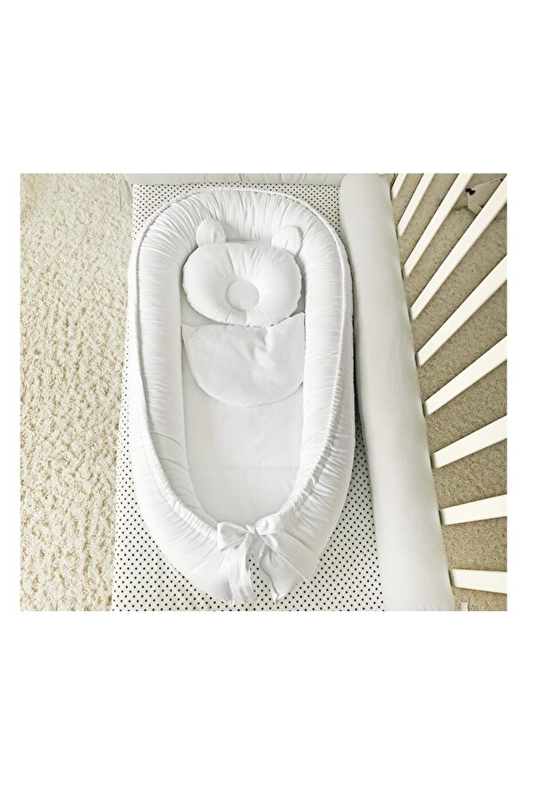 Jaju Baby Beyaz Babynest Tasarım Lüx Ortopedik Bebek Yatağı Jaju-babynest