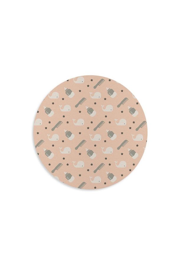 WuW-Whale Patterned Round Mouse Pad 1
