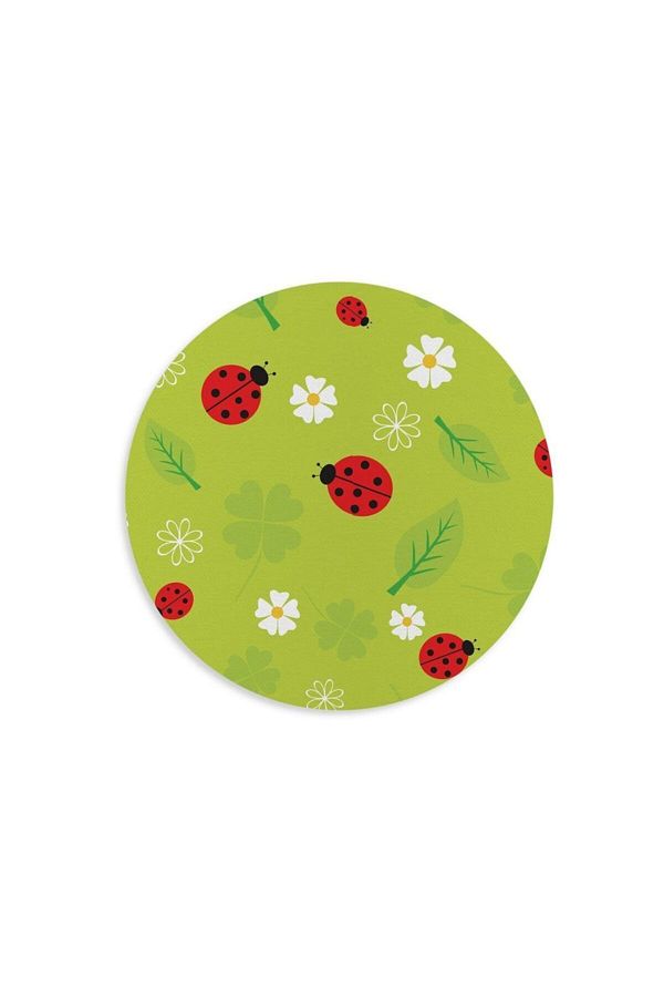 WuW-Ladybug Patterned Round Mouse Pad 1