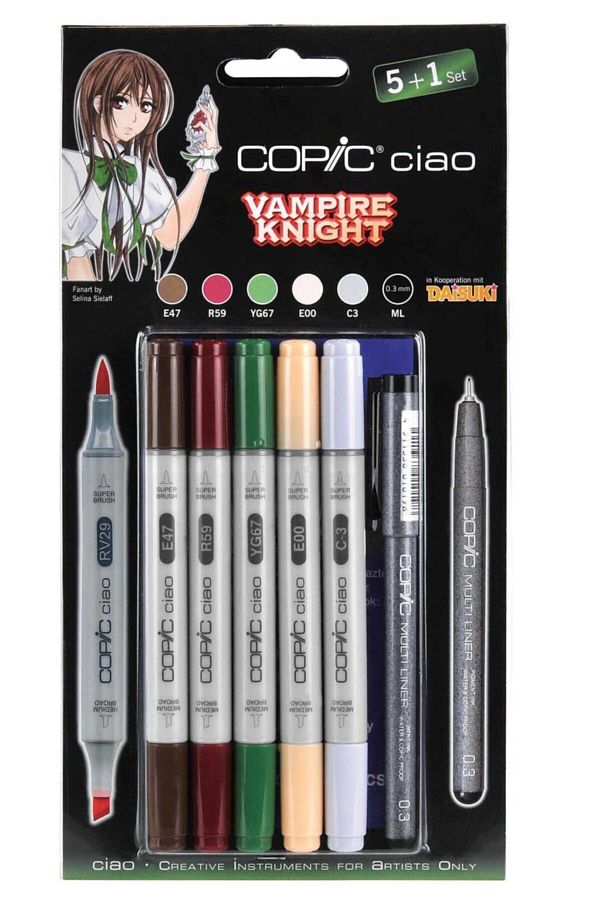 Copic-Ciao Marker Pen 5+1 Set - Vampire Knight 1