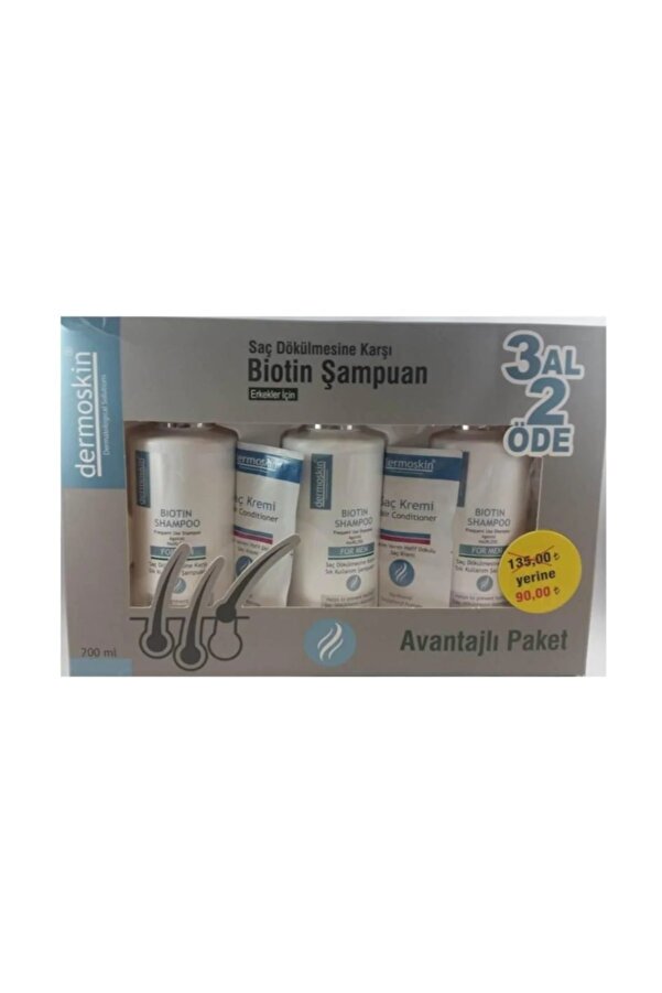 Dermoskin Biotin Şampuan Erkek 200ml 3 Al 2 Öde
