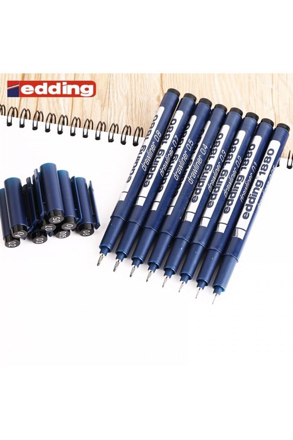 Edding-1880 Drawliner Technical Drawing Pen Full Set 8 different nibs 1