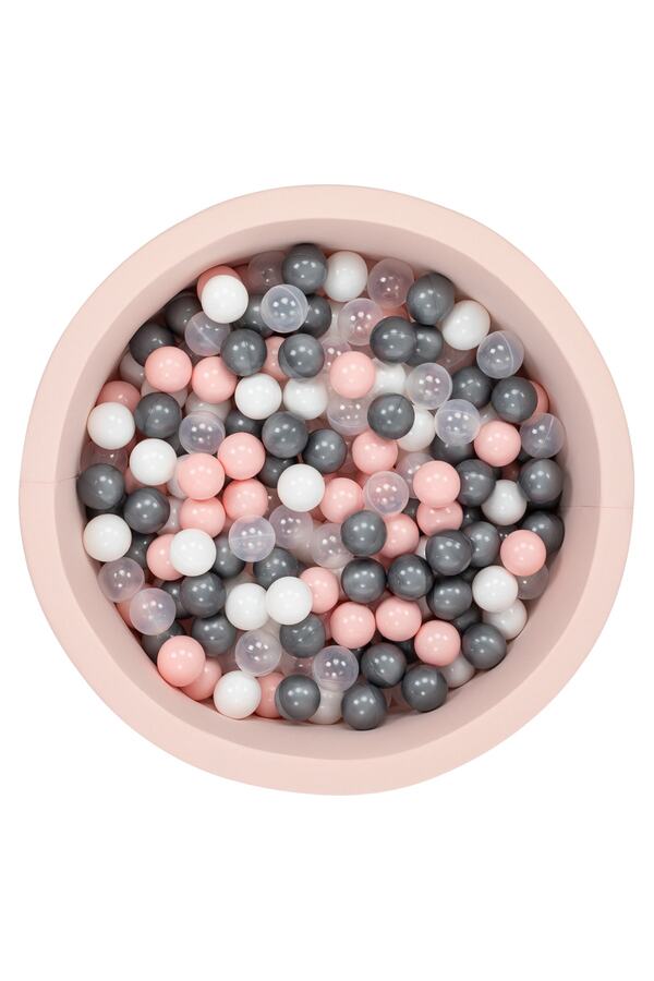 Wellgro Bubble Pops Sünger Pembe Top Havuzu - Beyaz/şeffaf/pembe/gri Toplar