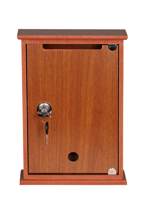 SELENA-Wooden Mailbox with Keys Walnut 1