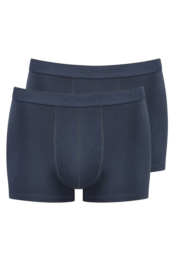SLOGGI-Herren Boxer Shorts, 2er Pack - 24/7, Baumwolle, einfarbig 1