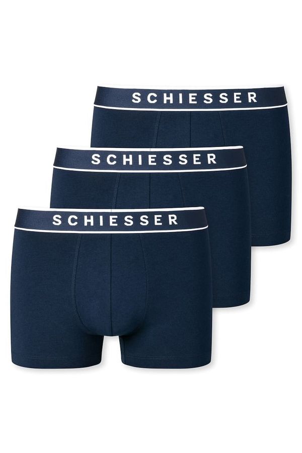 Schiesser-Herren-Shorts im 3er-Pack – Serie „95/5“, Logo-Pack, S-XXL 1