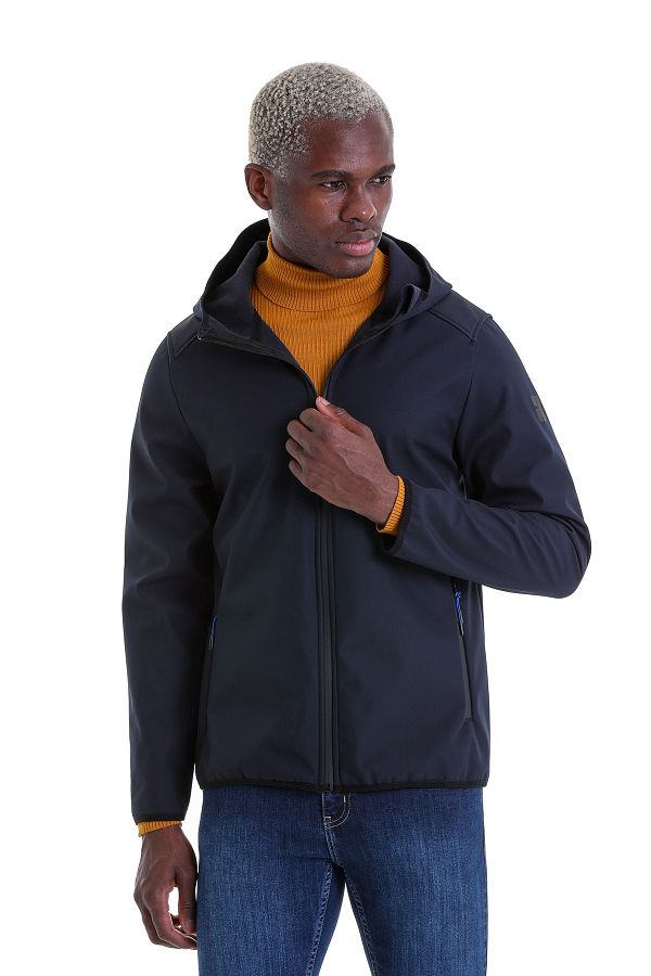 Plain navy blue fleece jacket sales
