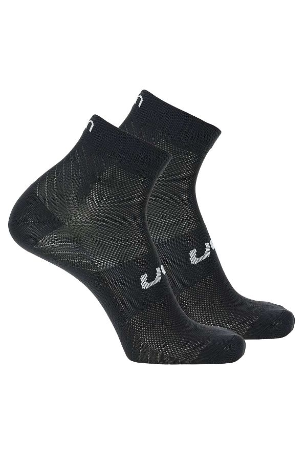 UYN-Unisex Essential Short Cut Quarters Socken – 2er-Pack, Logo 1