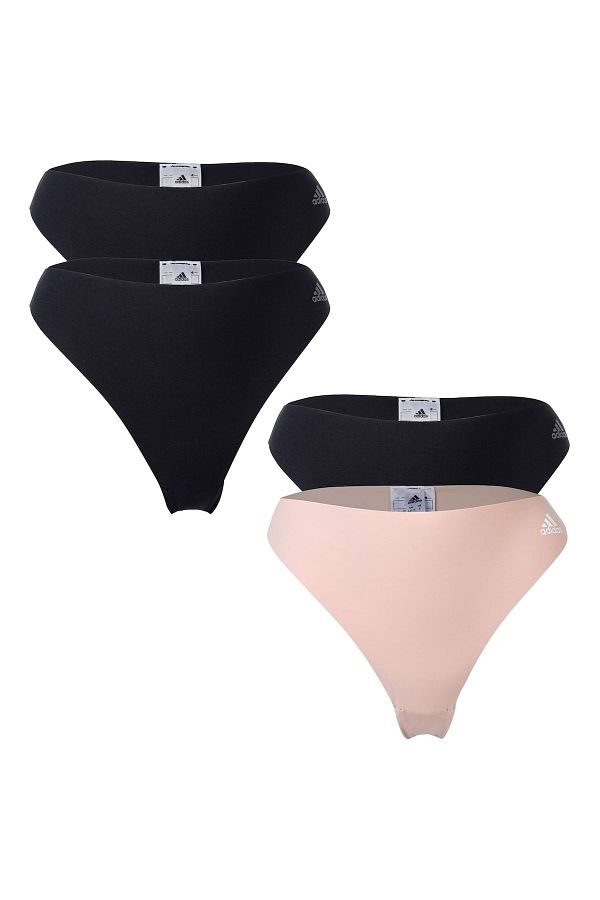 adidas-2er-Pack Damen String – Tanga, Slip, Micro Cut-Free, Logo, Uni 1