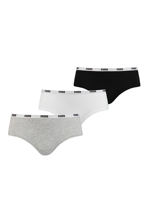 Puma-Damen Iconic Hipster, 3er-Pack – weicher Baumwollstretch 1