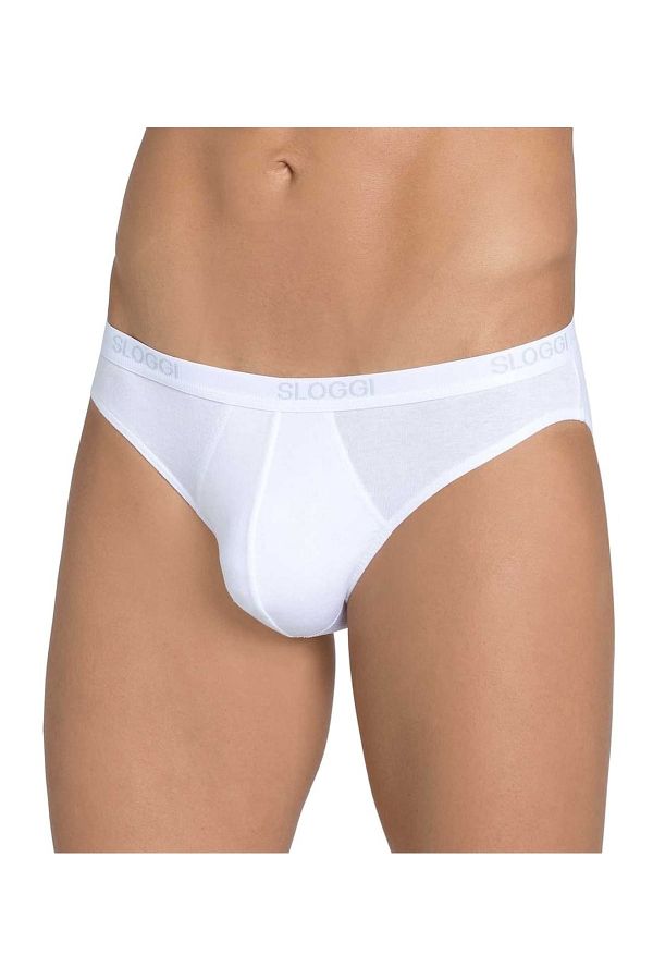 SLOGGI-Herren Slips, 2er Pack – Basic Mini, Unterwäsche, Unterhosen, Baumwolle, Logo, Einfarbig 1