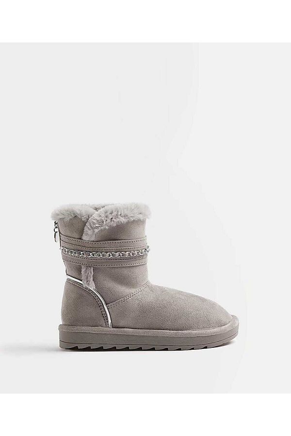 River island grey ankle boots hotsell