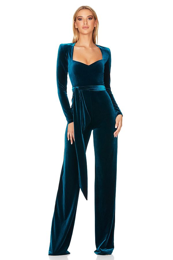 AVC Long Sleeve Velvet Jumpsuit Trendyol
