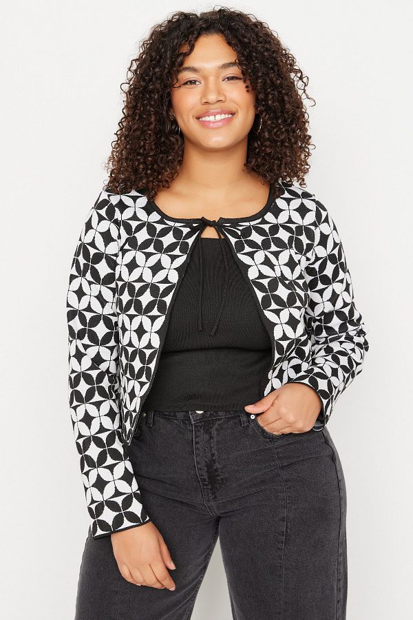 Blouse and cardigan set outlet