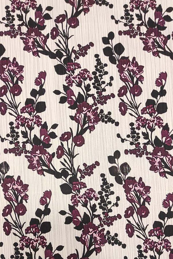 SARDO KUMAŞ-Flower Pattern Yoryo Satin Fabric Width 1.50 Cm Double Width 1