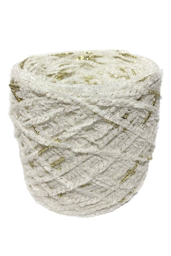 göçer-Velvet: white Color Gold Wrap Glitter Balls 100gr 1