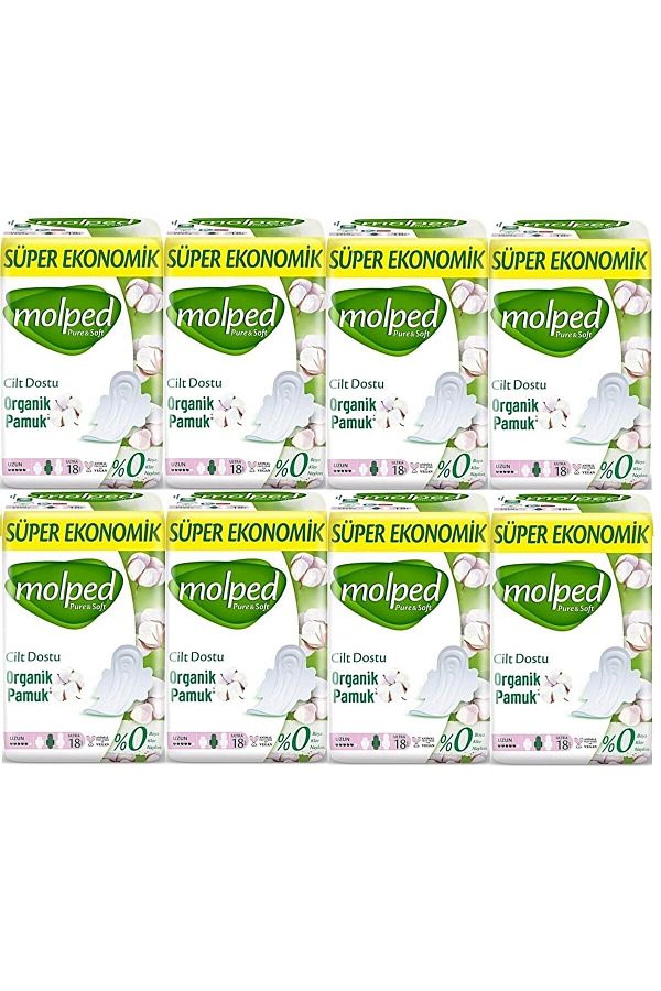 Molped-Pure-Soft Sanitary Pads - Super Economical Long 18 Pcs. 1