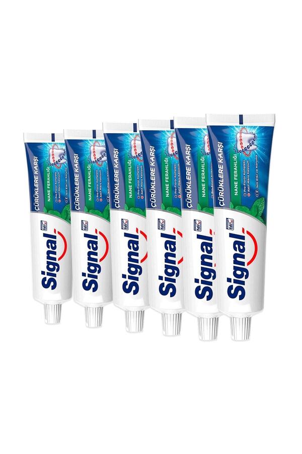 Signal-Toothpaste Anti-Caries Mint Freshness 100 Ml X6 Pieces 1