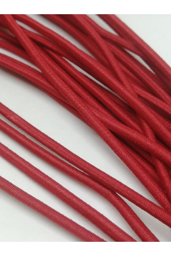 Firebird Takı Aksesuar Ve Kamp Malzemeleri-3 Mm Rubber Thread Red Color 10 Meters 1