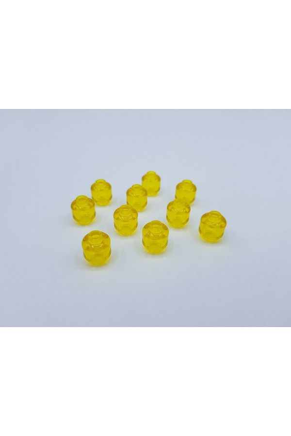 LEGO-Original Accessory Custom Moc Minifigure Minifigure Head Transparent Yellow Unprinted Simple Head 1