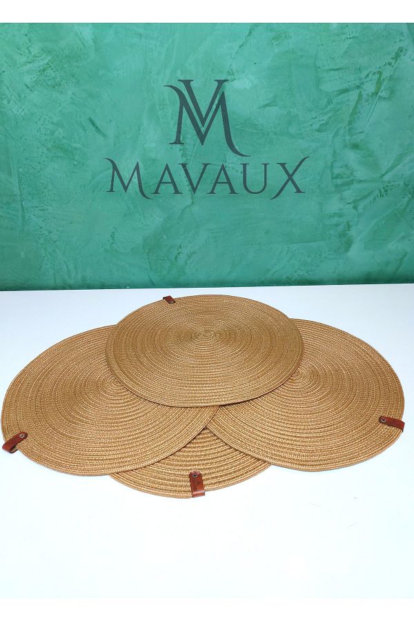 MaVaux-Placemat, Woven Jute Plate, Set of Four, Durable, Heat Sensitive. 1