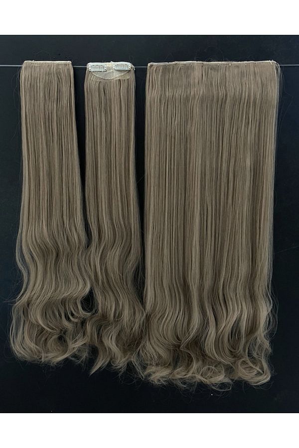 Lucky Store Ashy Baby Yellow Water Wavy Long Half Moon Hair 3