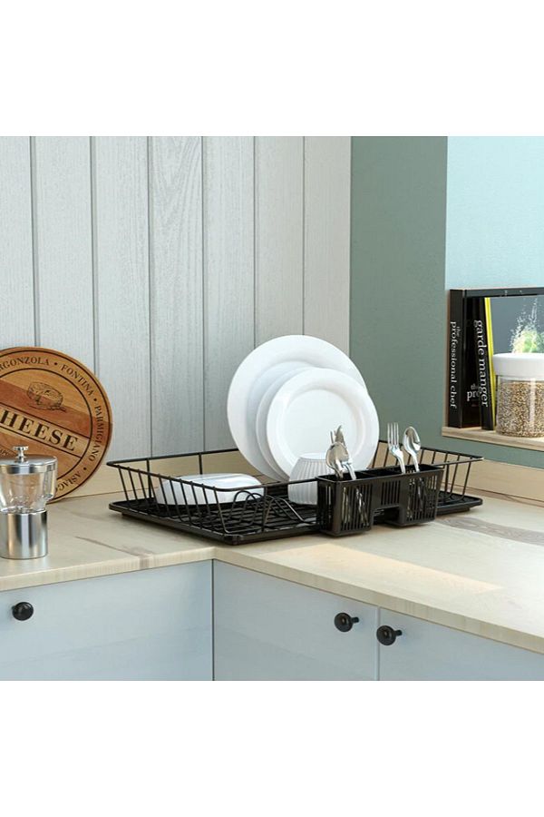 Matte black dish rack deals