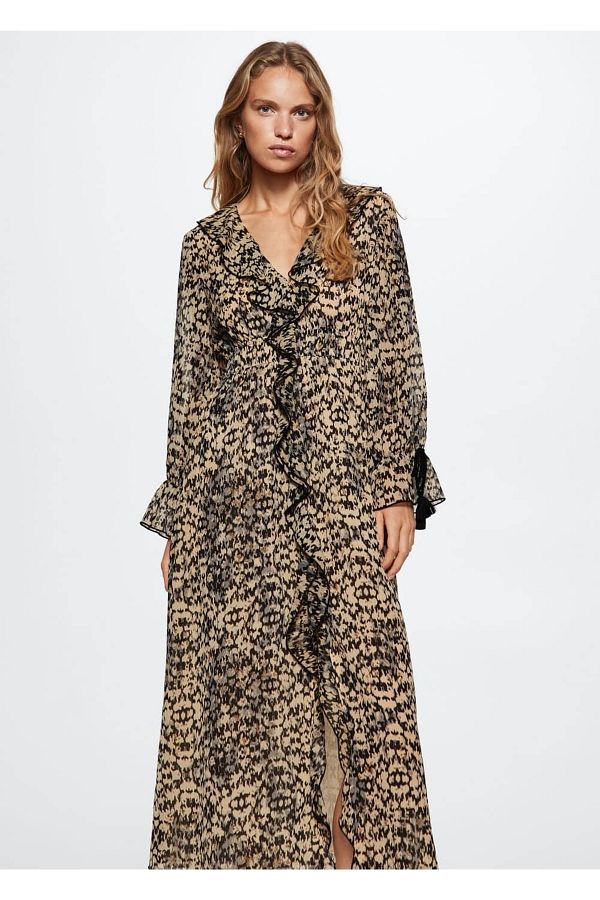 Leopard print flowy dress new arrivals