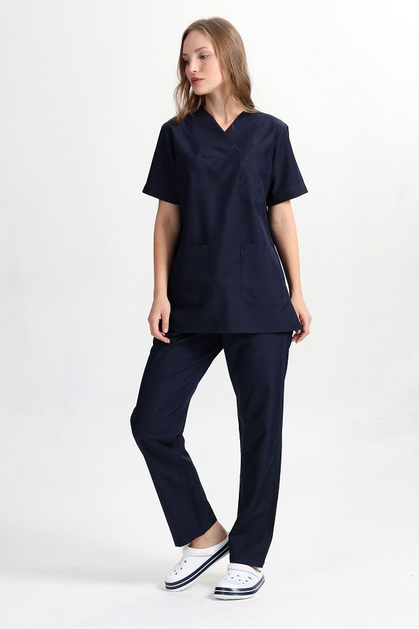 BAŞAK-Guler plic Doctor Nurse Set de protecție din jerseu (țesătură ALPAKA) 1