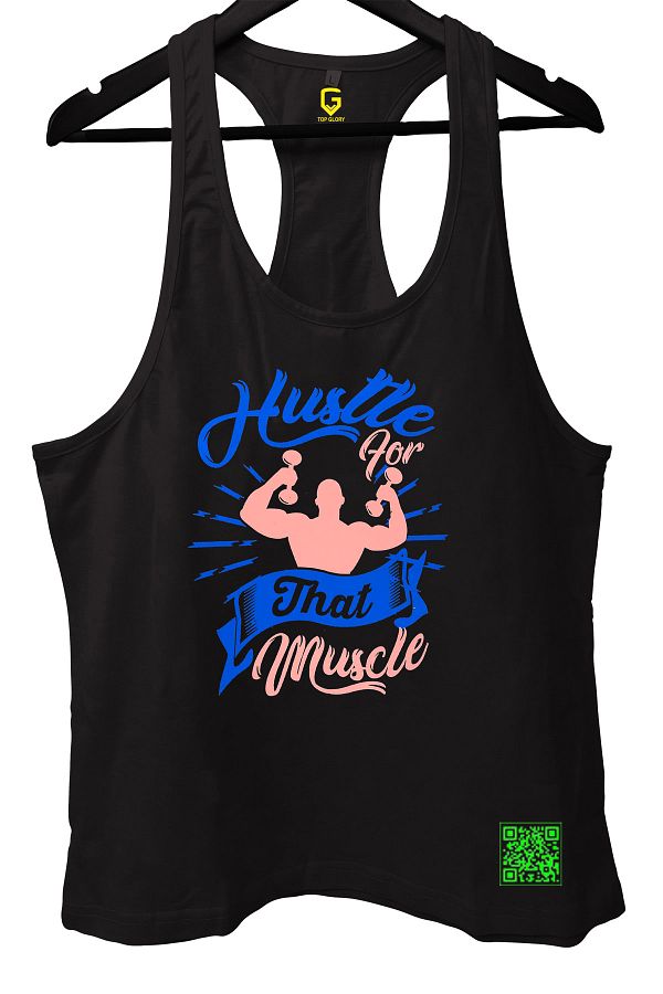 TOP GLORY-قميص رياضي بدون أكمام من Hustle Fitness Gym 1