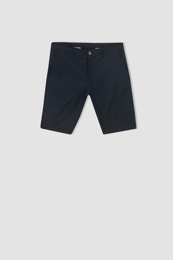 DeFacto-Regular Fit Basic Chino Cotton Bermuda Shorts 1