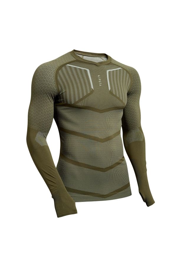 Decathlon Kipsta Football Thermal Underwear - Khaki - Long Sleeve