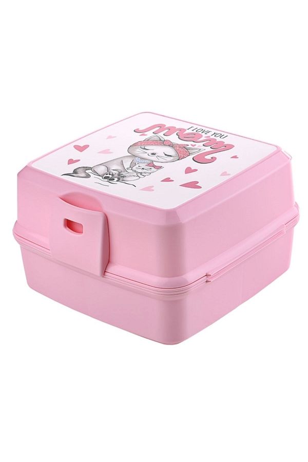 Buffer-Practical 4 Compartment Lunch Box - With Spoon Fork, Self 1