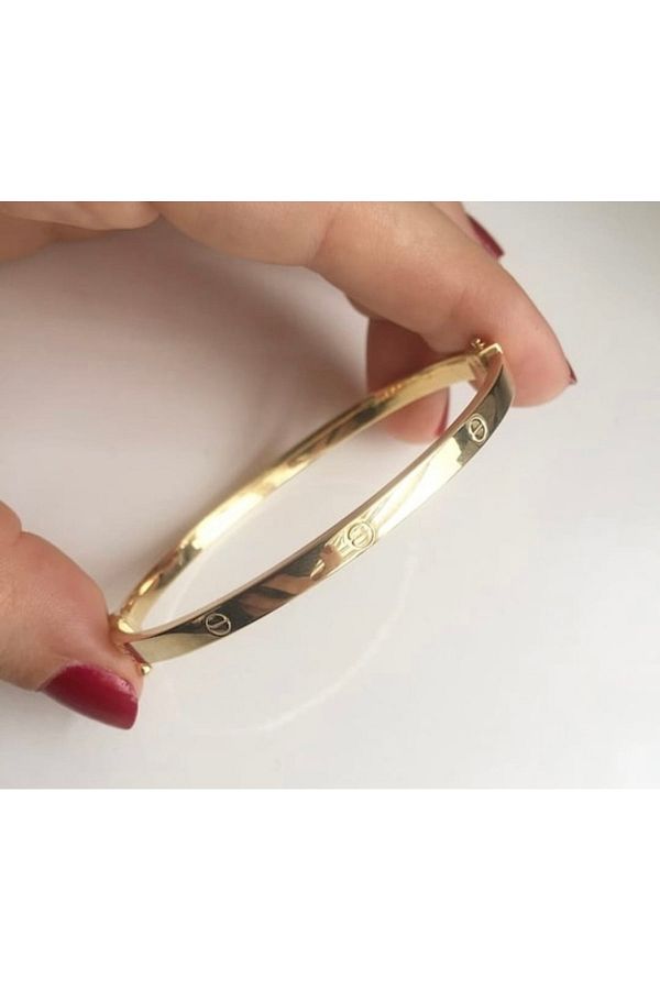 TU SEM BUT K Thin Cartier Handcuff Bracelet Without Steel Stones Trendyol