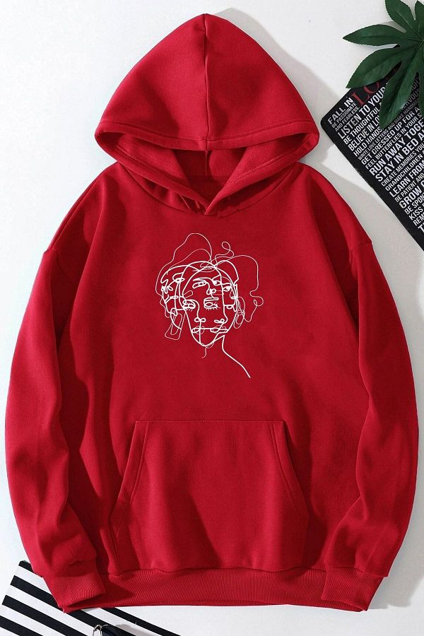 Red face sweater outlet