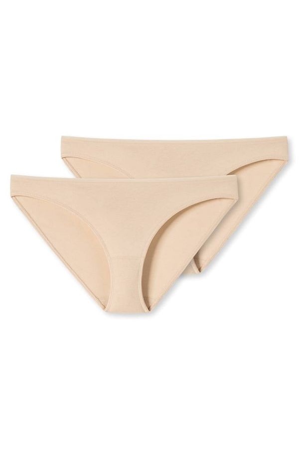 Schiesser-Damen Slip 2er Pack - Minislip, Unterhose, Cotton Stretch 95/5, uni 1