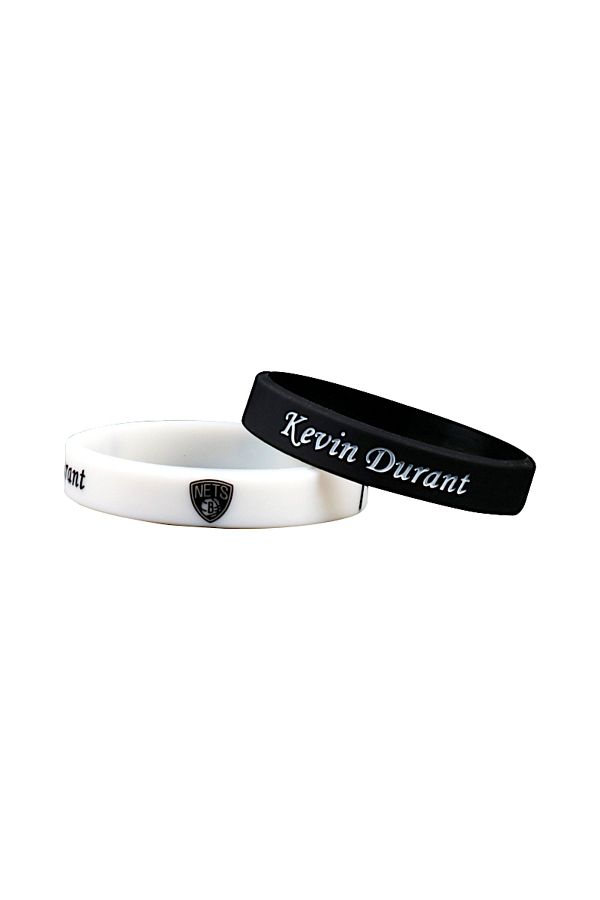 PurpleJam Set of 2 Black and White Brooklyn Kevin Durant Basketball Bracelet Trendyol