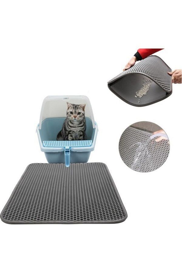 Kargolat-Cat Toilet Mat with Sieve - Gray 1