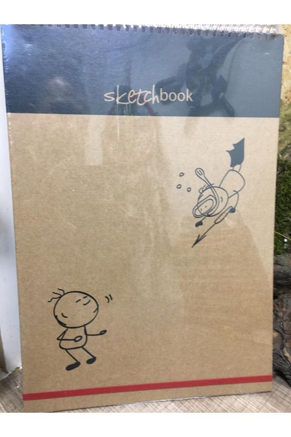 KESKİN COLOR-Sketch Notebook A3 40 Sheets Flat Spiral Elastic Sketch Memo Pad 1