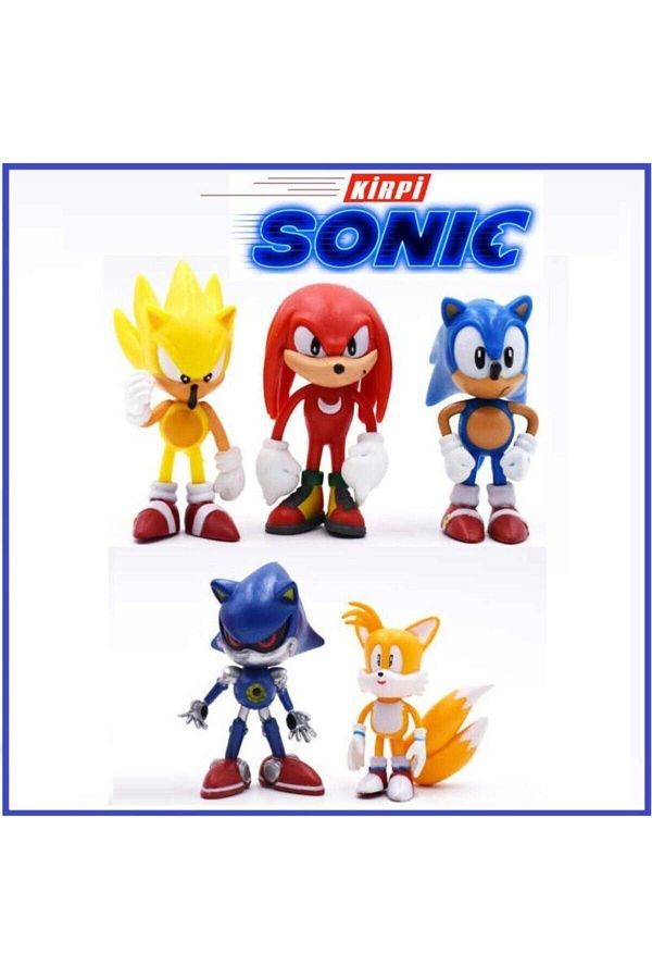 Sega Sonic Toy 5 Power Meat Figure Sonic Gift Package without