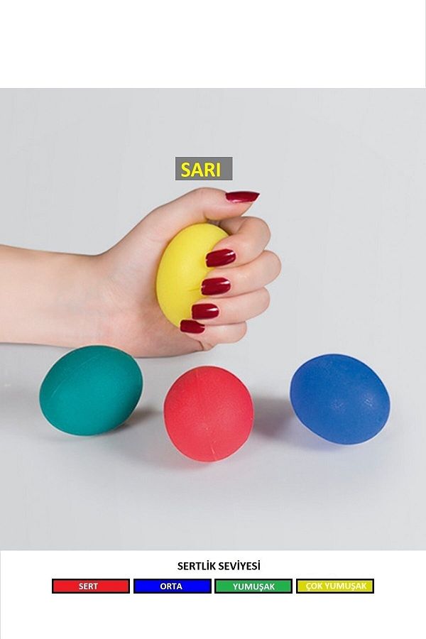 Beyaz Medikal Silicone Stress Ball Hand Exercise Ball Physical Therapy Ball Hand Wrist Finger Strengthening Ball