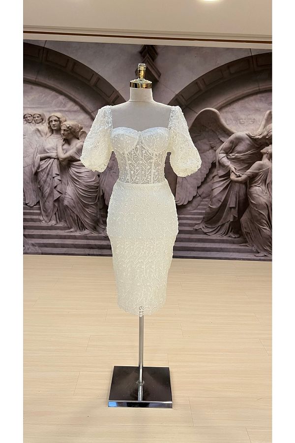White pencil dress wedding on sale