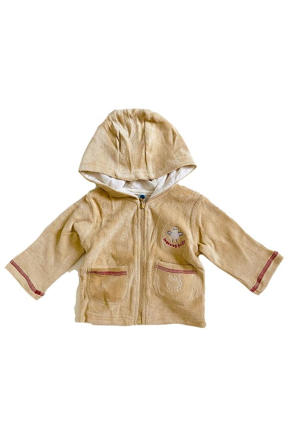 yorni-Clean Globe Happy Bear Organic Velvet Hooded Baby Sweatshirt 1