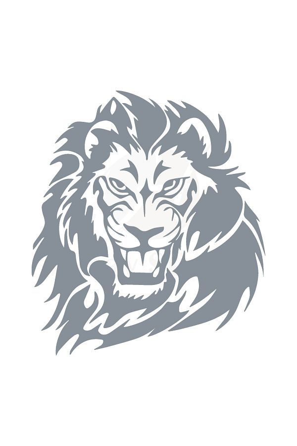 Akçay Sticker-Lion Sticker Lion Auto Sticker Car Sticker Rigging Sticker Gray 15cm X 13cm 1