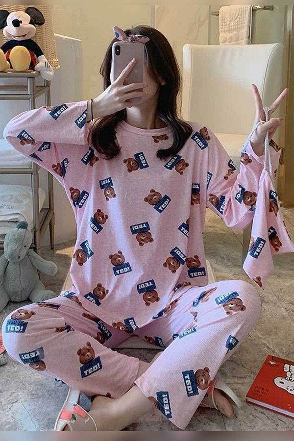 PEMB HOMEWEAR Bear4 Super Soft Pajama Set New Trendyol